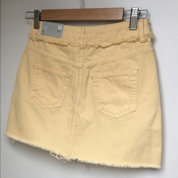 Petite Pastel Yellow Denim Skirt - Picture 4 of 4